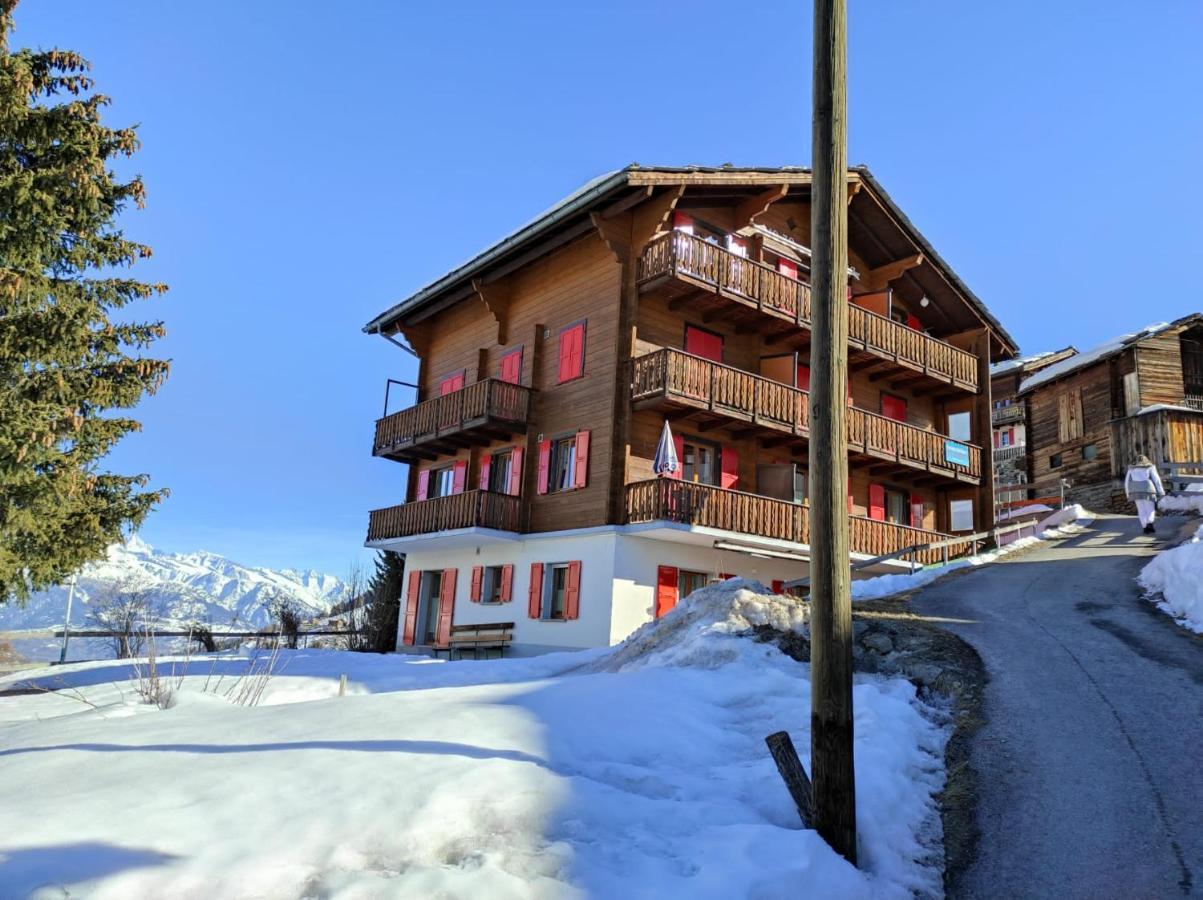 Apartment mit Traumblick im Haus Olympia Grächen Exterior foto